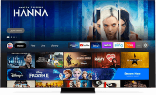 TV with fire tv UI.